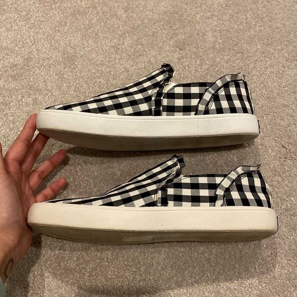 kate spade Black and White Gingham Slip-On Sneakers - Picture 5 of 8